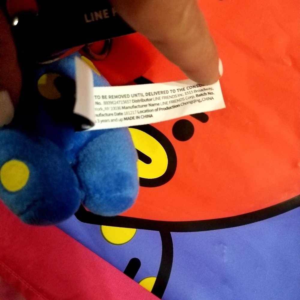 BT21  OFFICIAL Tata's Soft Plush Lying Bag Charm - Picture 4 of 8